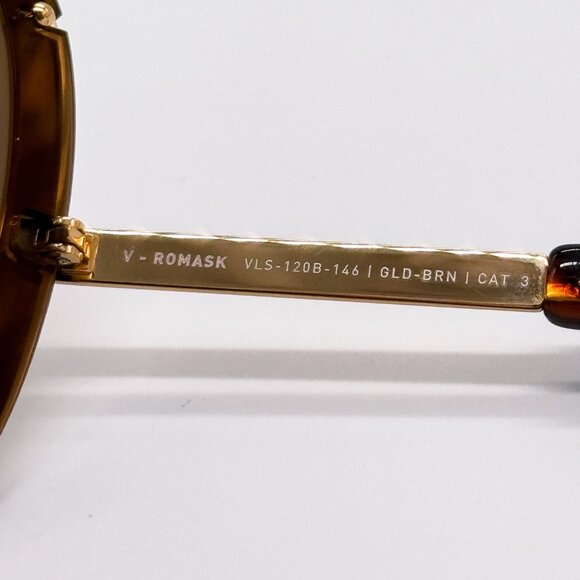 NEW VALENTINO V-ROMASK VLS-120B UNISEX BROWN TITANIUM SUNGLASSES VALENTINO - Picture 12 of 13